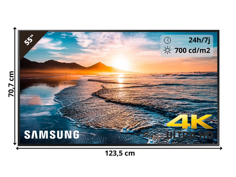 Samsung QH55B - Écran professionnel - Affichage dynamique